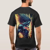 「スーパーヒーローTシャツのデザイン:エネルギー投影法 Tシャツ (裏面)
