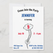 スーパーヒーローUSAガール素晴らしアメージング誕生日 招待状 (裏面)