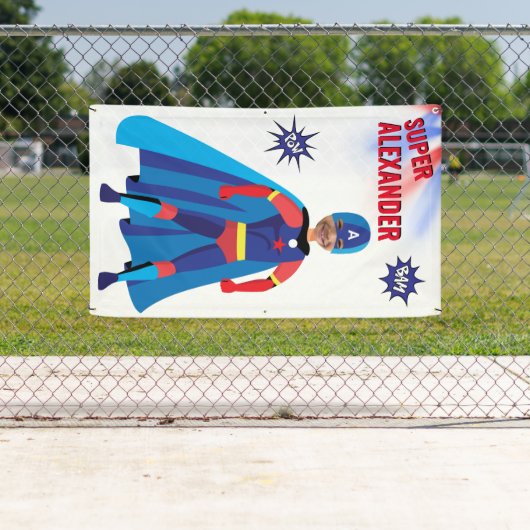 スーパーヒーローUSAボ素晴らしイファブ誕生日アメージング 横断幕 (インサイチュ)