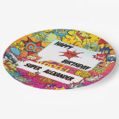 スーパーヒーロ素晴らしキッド漫画誕生日紙プレート ペーパープレート (アングル)