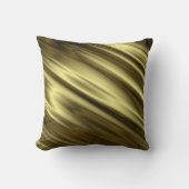 スーパービーディアゴナルゴールデンメタリックサテン生地アート クッション (正面)