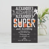 スーパーフットボールゲームスポーツバースデーパーティー 招待状 (スタンド正面)