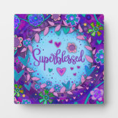 スーパーブレッ感動的ドフローラかわいらしパープル フォトプラーク (正面)