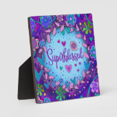 スーパーブレッ感動的ドフローラかわいらしパープル フォトプラーク (正面)