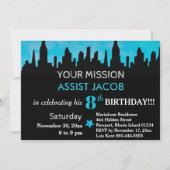 *~*スーパーヘロス4人の子供の誕生日パーティー 招待状 (裏面)