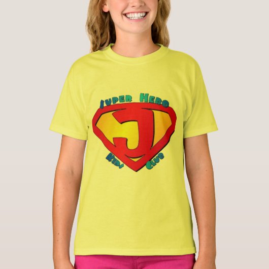 スーパーホープヒーロー ガールズ イエローTシャツ Tシャツ (正面)