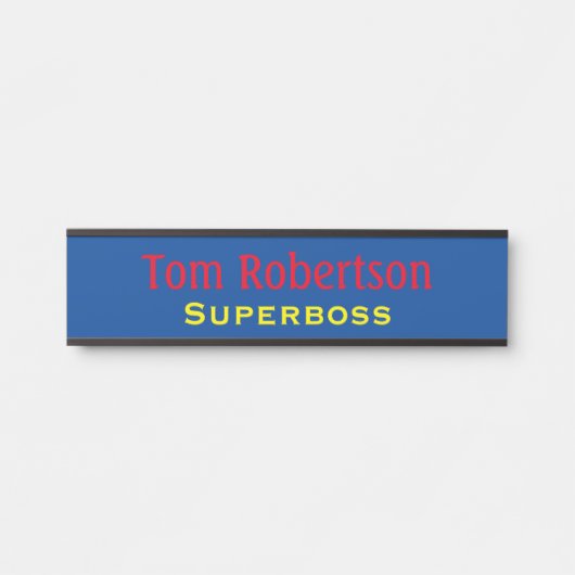 スーパーボおもしろいスボスオフィスドア記号名プレート サインプレート (正面)