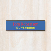 スーパーボおもしろいスボスオフィスドア記号名プレート サインプレート (正面)