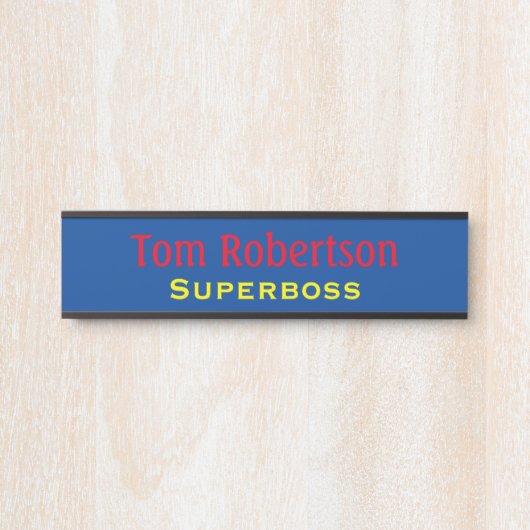 スーパーボおもしろいスボスオフィスドア記号名プレート サインプレート (正面)