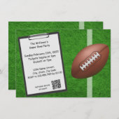 スーパーボウルパーティの招待状 招待状 (正面/裏面)