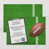 スーパーボウルパーティーの招待状 招待状 (正面/裏面)