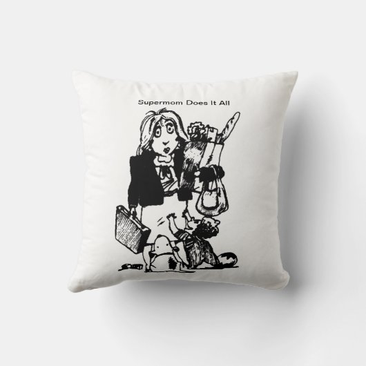スーパーママが母の日を丸ごと守る クッション (裏面)