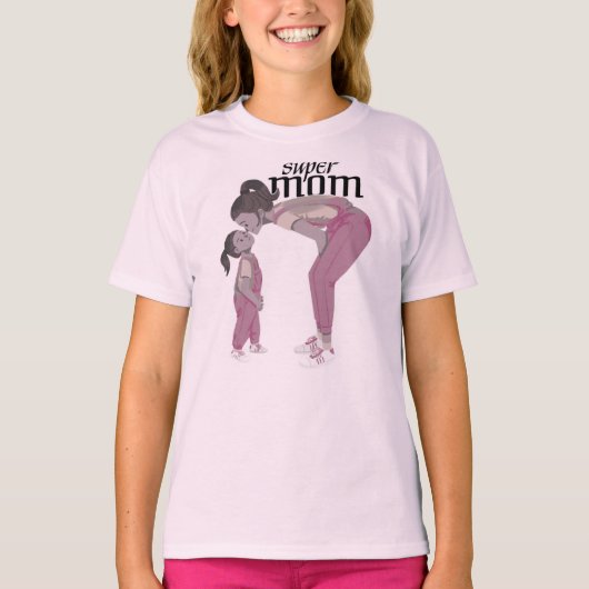 スーパーママと娘の愛 Tシャツ (正面)