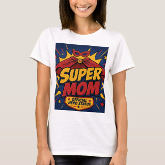 スーパーママケープ コミックヒーローTシャツ | 面白い母の日ギフト Tシャツ