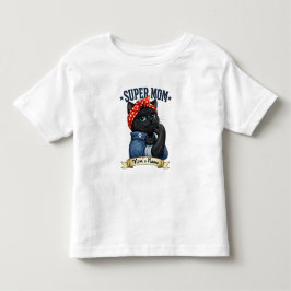 スーパーママブラックキャット - 母の日Tシャツ トドラーTシャツ