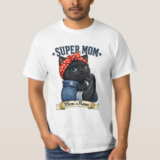 スーパーママブラックキャット - 母の日Tシャツ Tシャツ