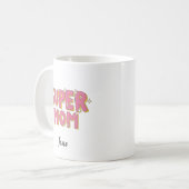 スーパーママ栄養ファクト – おもしろい名前をカスタムする コーヒーマグカップ (正面左)