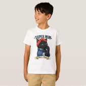 スーパーママ黒猫 – 母の日Tシャツ Tシャツ (正面フル)