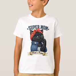 スーパーママ黒猫 – 母の日Tシャツ Tシャツ
