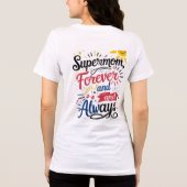 スーパーママ – いつまでも変わらず トライブレンドTシャツ (裏面)