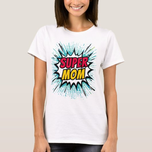 スーパーママ コミックバースト Tシャツ (正面)