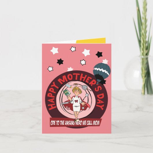 スーパーママ・ジャグラー：母の日が幸せ！ サンキューカード (正面)