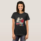 スーパーママ スケルトン レトロ おもしろい 母の日 Tシャツ (正面フル)