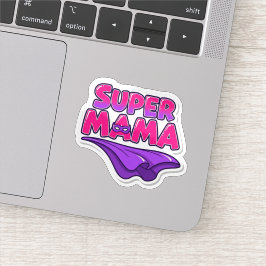 スーパーママ スーパーヒーローママ マント ステッカー シール