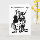 スーパーママ：全部やってるママ カード (黄色い花)