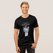 スーパーママ 水彩の母と子供たちアート トライブレンドTシャツ (正面全面)