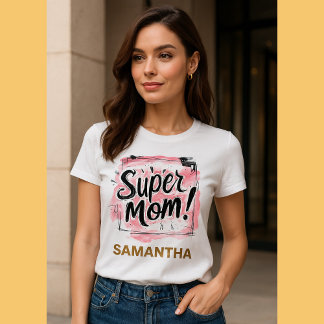 スーパーママ 水彩＆スケッチ – ベスト マザーズデー ギフト Tシャツ