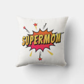 スーパーマムレトロ漫画アポップ・アートのート|装飾用クッション クッション (裏面)