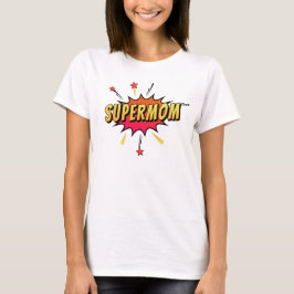 スーパーマムレトロ漫画アポップ・アートのート| tシャツ