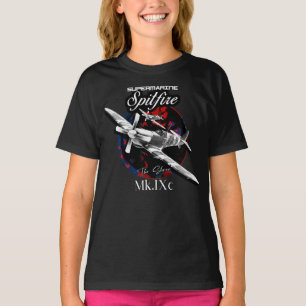 スーパーマリンスピットファイアMK.IXc第2次世界大戦ファイター飛行機 Tシャツ