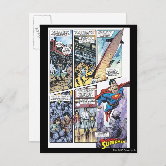 スーパーマンの喜劇的なパネル-クラークの起源2 ポストカード (正面/裏面)