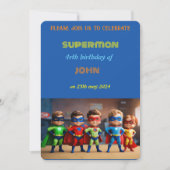 スーパーマンの誕生日 招待状 (正面)