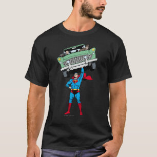 スーパーマンは車を持つ Tシャツ