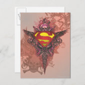 スーパーマンスタイル化 | グランジデザインロゴ ポストカード (正面/裏面)