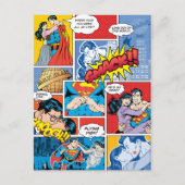 スーパーマンバレンタインデー|漫画ブックコラージュ シーズンポストカード (正面)