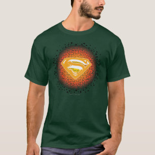 スーパーマン様式化 クラックルロゴ Tシャツ