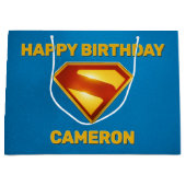 スーパーマン ゴールデン S シールド ブライトネス ラージペーパーバッグ (正面)