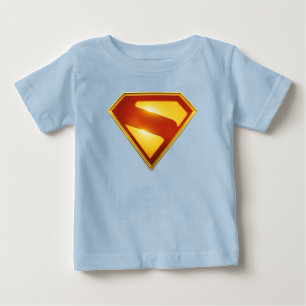 スーパーマン ゴールデン S シールド 輝き ベビーTシャツ