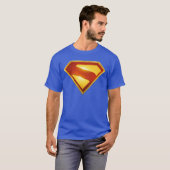 スーパーマン ゴールドSシールド 輝き Tシャツ (正面フル)