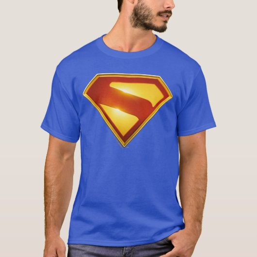 スーパーマン ゴールドSシールド 輝き Tシャツ (正面)