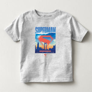 スーパーマン メトロポリス スカイライン トドラーTシャツ