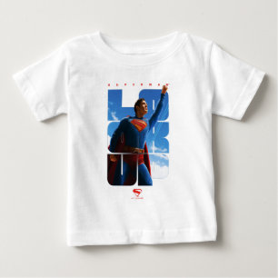 スーパーマン・ルックアップ・ポーズ ベビーTシャツ