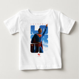 スーパーマン・ルックアップ・ポーズ ベビーTシャツ