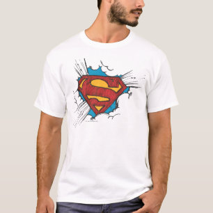 スーパーマンSシールド クラウド内のロゴ Tシャツ