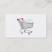 スーパーマーケットのショッピングのトロリーのコンピュータマウス 名刺 (裏面)