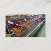 スーパーマーケットのフレッシュミートデリカウンター 名刺 (裏面)